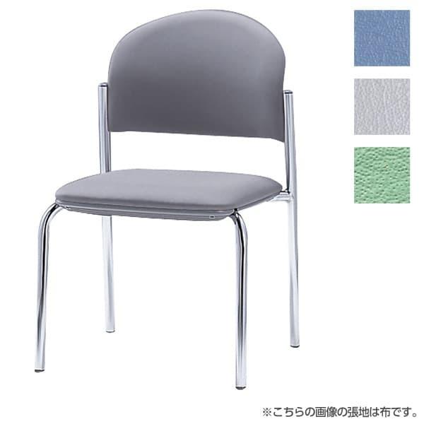 サンケイ ミーティングチェア 会議椅子 4本脚 クロームメッキ 肘なし ビニールレザー張り CM210-CX
