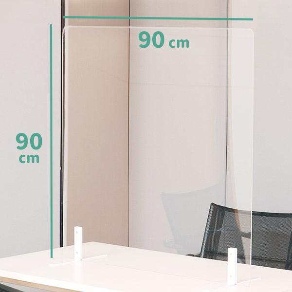 アクリル製オフィスパーテーション80✕90cm１枚、60✕90cm２枚 林製作所 デスク パーテーション デスクトップパネル デスクパネル