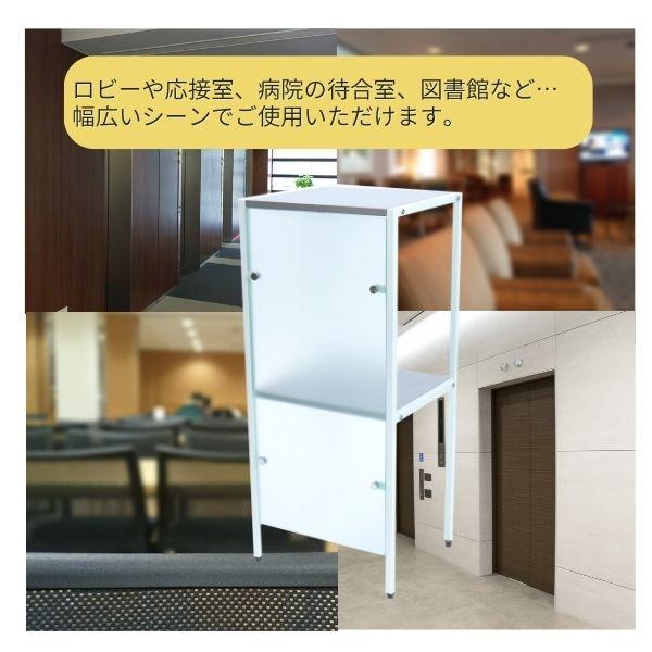 林製作所 受付カウンター 受付 フロストパネル付き電話台 受付台