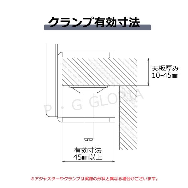 幅100cm デスクトップパネル スチール製 マグネット使用可 クランプ式｜office-kaguya｜04