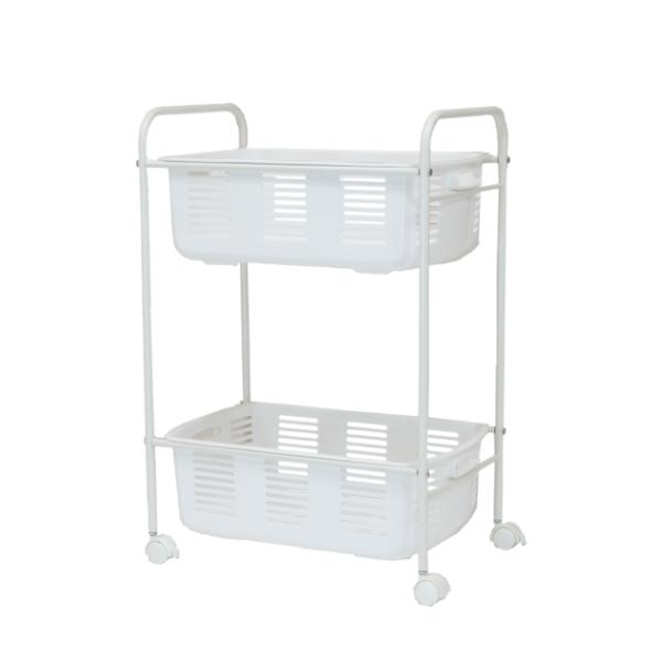 林製作所 ワゴン 脱衣 2段式 脱衣ワゴン キャスター付き 脱衣所 診察室