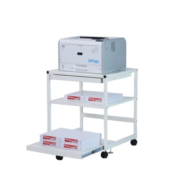 林製作所 プリンター台 プリンターラック スライド棚付マルチラック 3