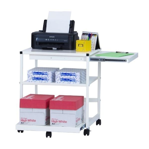 林製作所 プリンター台 プリンターラック スライド棚付マルチラック 3