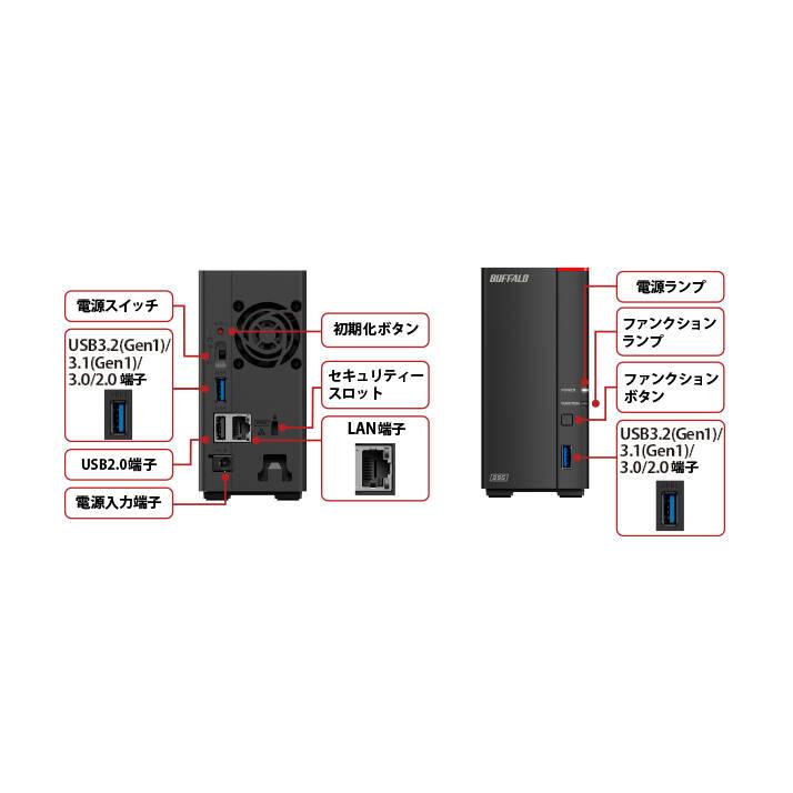 BUFFALO バッファロー ネットワーク対応HDD(NAS) LS710D0201 容量:2TB