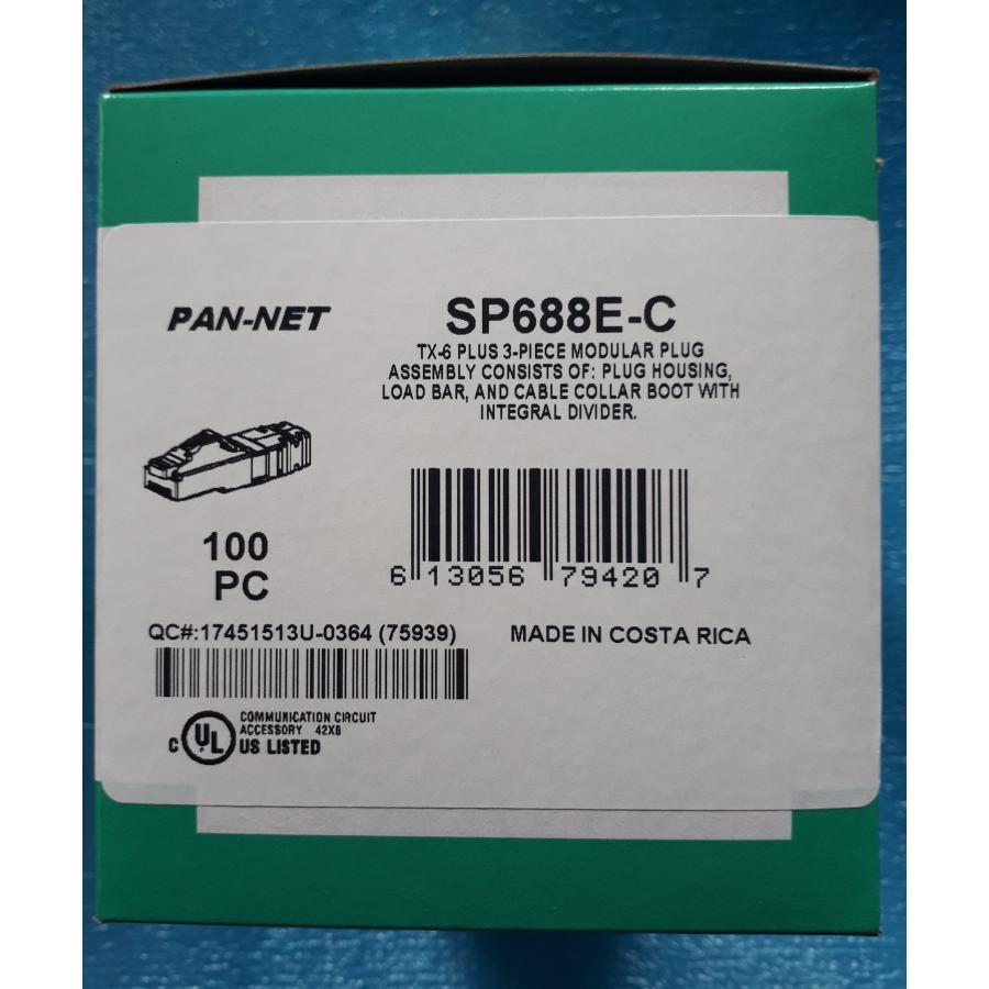 パソコン Panduit PAN-NET SP688E-C PANDUIT(パンドウイット) 新品：メーカー純正品 SP688E-C(100個) SP688