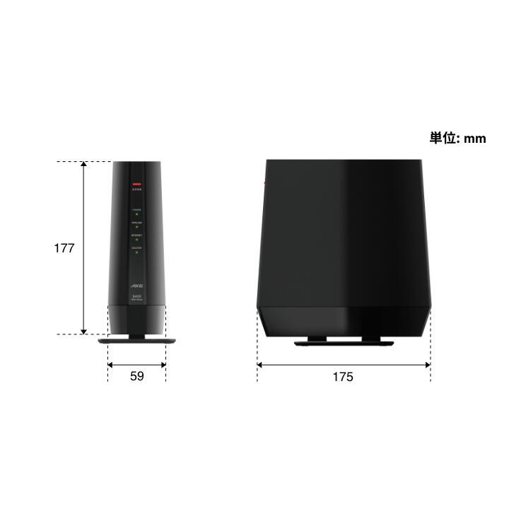 BUFFALO バッファロー 無線ルーター WSR-5400AX6P-BK ブラック BUFFALO バッファロー 無線ルーター WSR-5400AX6P-BK ブラック