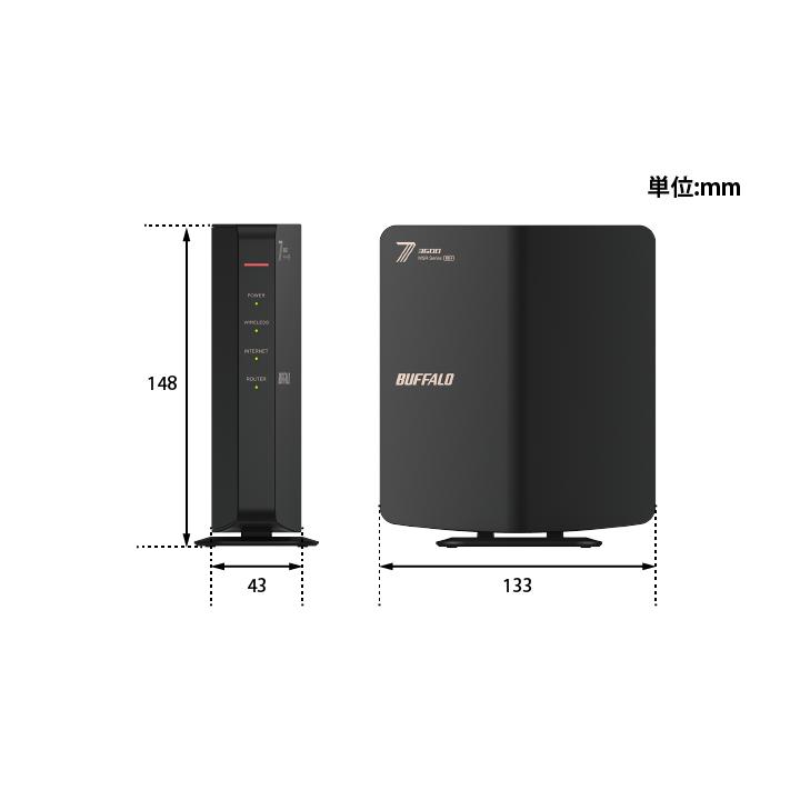 BUFFALO（バッファロー） 無線ルーター WSR3600BE4P-BK ブラック