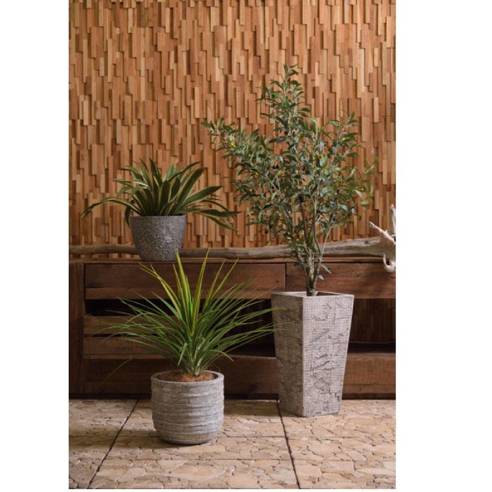 フェイクグリーン 人工観葉植物 オリーブ 約W44×D44×H152 造花TMZGRN-17TMZ AF-043184Nの画像