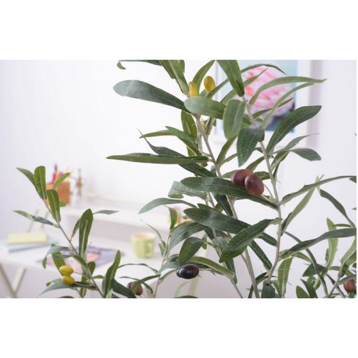 フェイクグリーン 人工観葉植物 オリーブ 約W44×D44×H152 造花TMZGRN-17TMZ AF-043184Nの画像