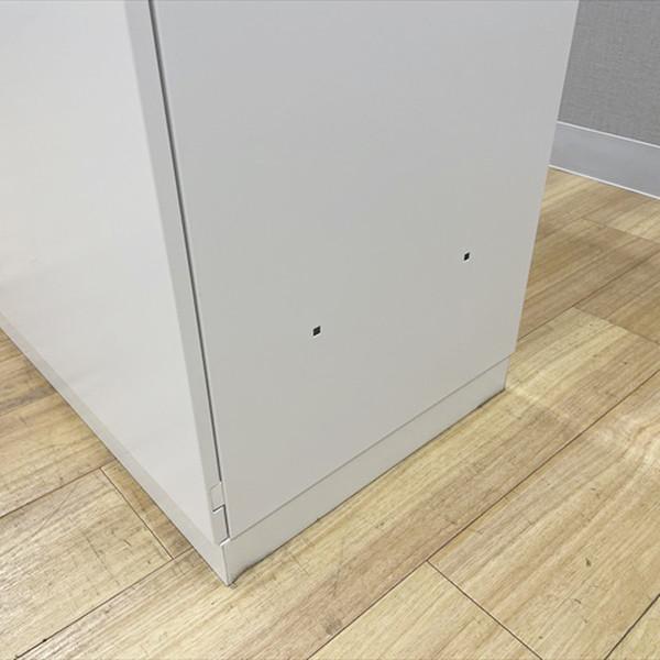 コクヨ ダストボックス エディア 両開きトラッシュユニット 天板付 業務用ゴミ箱 ホワイト 中古 AG-880836Bの画像