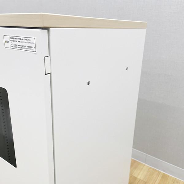 コクヨ ダストボックス エディア 両開きトラッシュユニット 天板付 業務用ゴミ箱 ホワイト 中古 AG-880836Bの画像