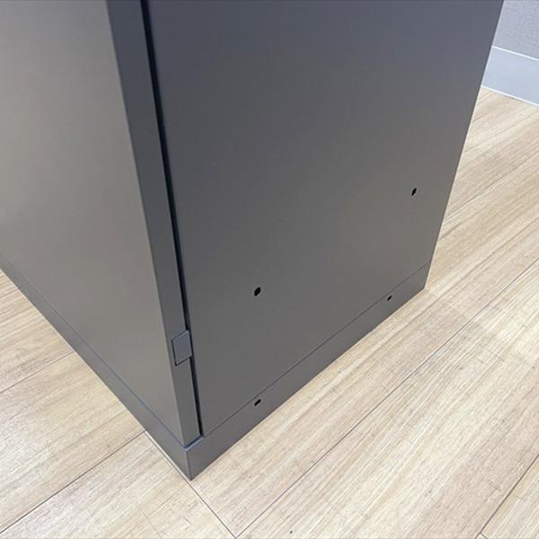 イトーキ ダストボックス エスキャビネット 天板付 ゴミ箱 業務用 店舗用 ブラック 中古 AG-880847Bの画像