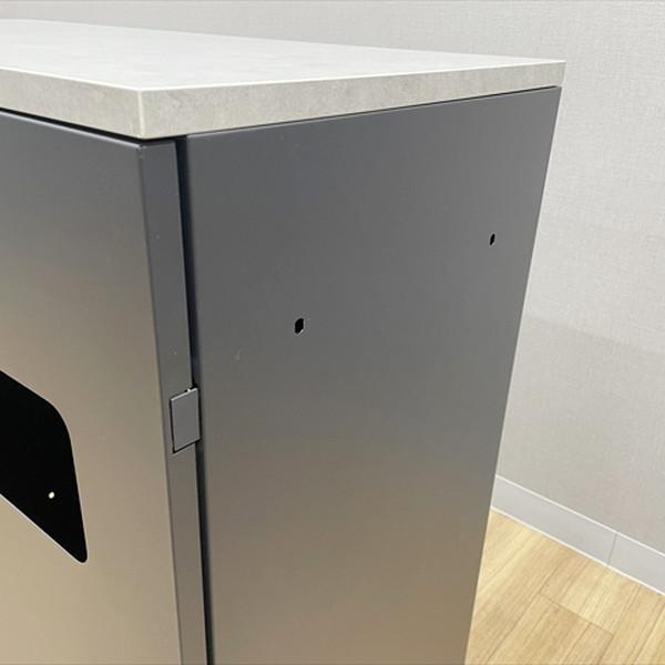 イトーキ ダストボックス エスキャビネット 天板付 ゴミ箱 業務用 店舗用 ブラック 中古 AG-880847Bの画像