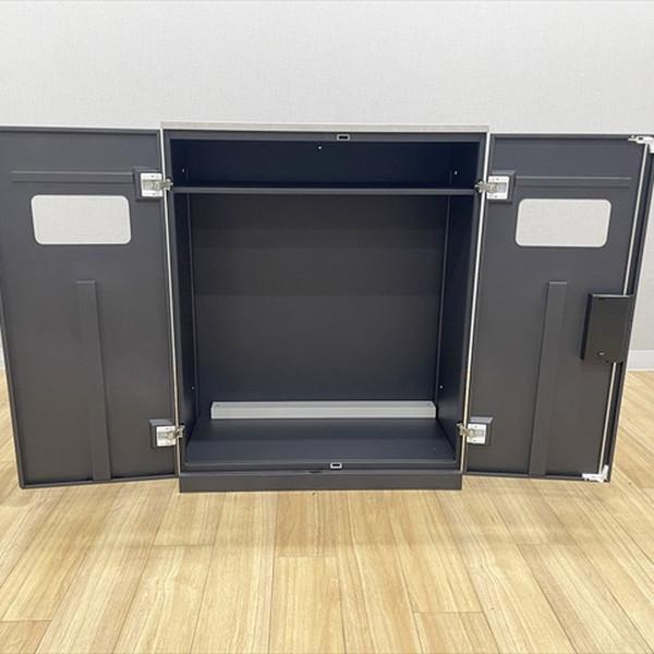 イトーキ ダストボックス エスキャビネット 天板付 ゴミ箱 業務用 店舗用 ブラック 中古 AG-880847Bの画像