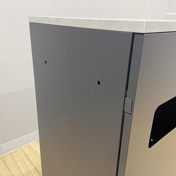 イトーキ ダストボックス エスキャビネット 天板付 ゴミ箱 業務用 店舗用 ブラック 中古 AG-880847Bの画像