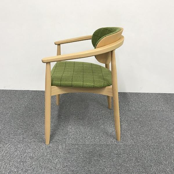 ミーティングチェア ダイニングチェア フライミーパーラー ARM CHAIR グリーン □ 中古 AZ-860074B｜office-t｜02