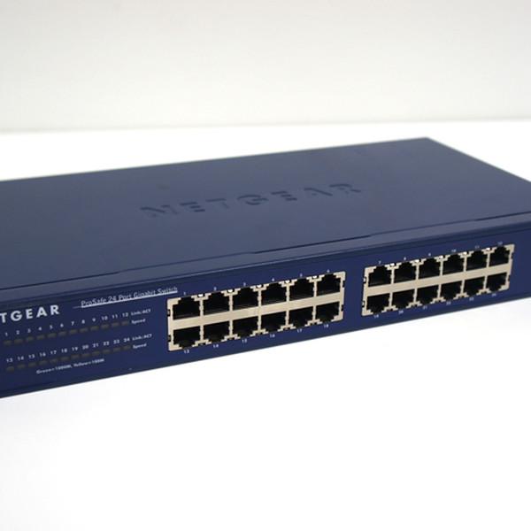 ブルー NETGEAR 24ポート スイッチングハブ ギガビット アンマネージ