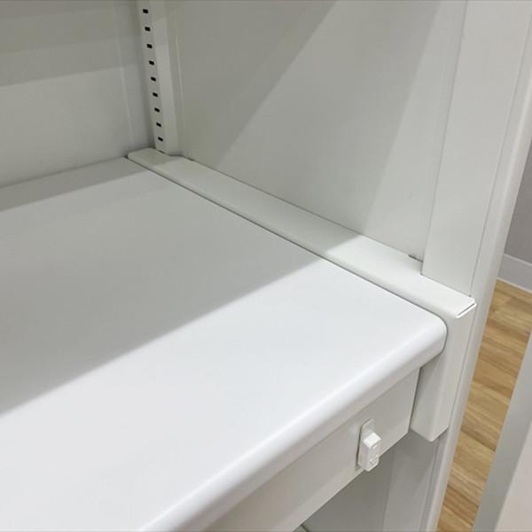 オカムラ ビジネスキッチン レクトライン カップケース 両開き扉 W900 H1810 ホワイト 中古 CB-880800B_4