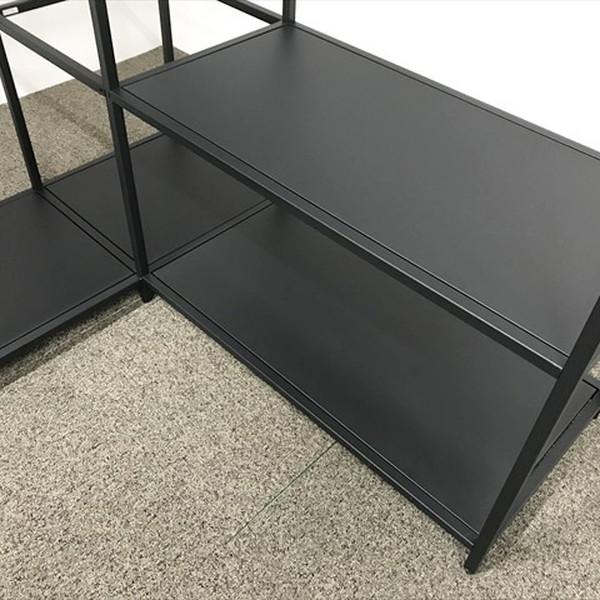 コクヨ 大型シェルフ 要組立 ジューク ワードローブユニット付 W2080 H2125 ブラック 中古の画像