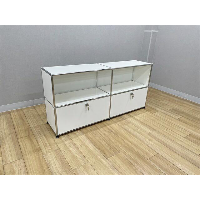 USM Haller キャビネット 2列2段 ホワイト USM USMハラー コンビキャビネット 2列2段 エクステンションドア