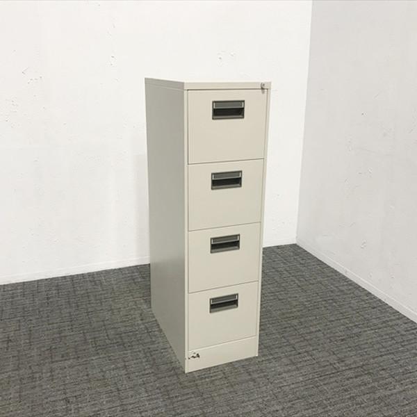 ファイリングキャビネット 4段 A4対応 スチールキャビネット コクヨ ナチュラルグレー 中古 CF-876493C | KOKUYO