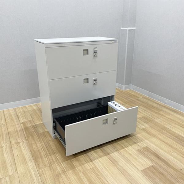 オカムラ（okamura） ラテラルキャビネット 3段 レクトライン ダイヤル