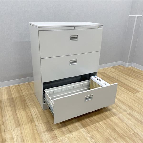 オカムラ（okamura） ラテラルキャビネット 3段 42 スチール書庫 幅900 