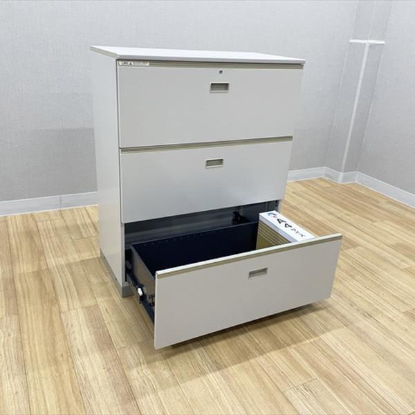 イトーキ（ITOKI） ラテラルキャビネット 3段 シンライン スチール書庫 