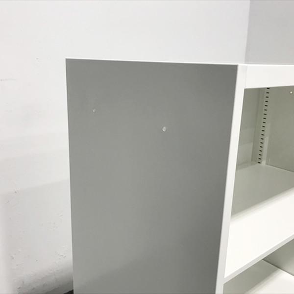 オカムラ レクトライン オープン書庫 幅800 3段 ベース付 ネオホワイト OKAMURA Rectline 本棚 書類棚 オフィス収納 中古 CO-871560Bの画像