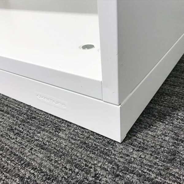 オカムラ レクトライン オープン書庫 幅800 3段 ベース付 ネオホワイト OKAMURA Rectline 本棚 書類棚 オフィス収納 中古 CO-871560Bの画像