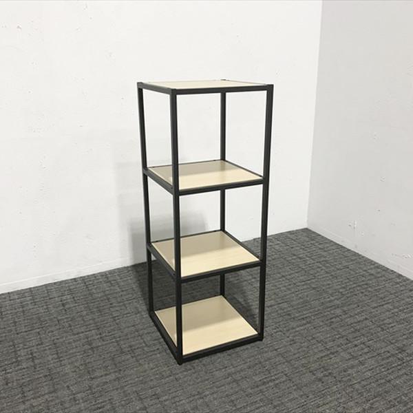 【未使用】アスプルンド 3段コーナーシェルフ オープン書庫 ブラック 木目調 コーナーラック H1200 展示品級 Sランク CO-874859S_1