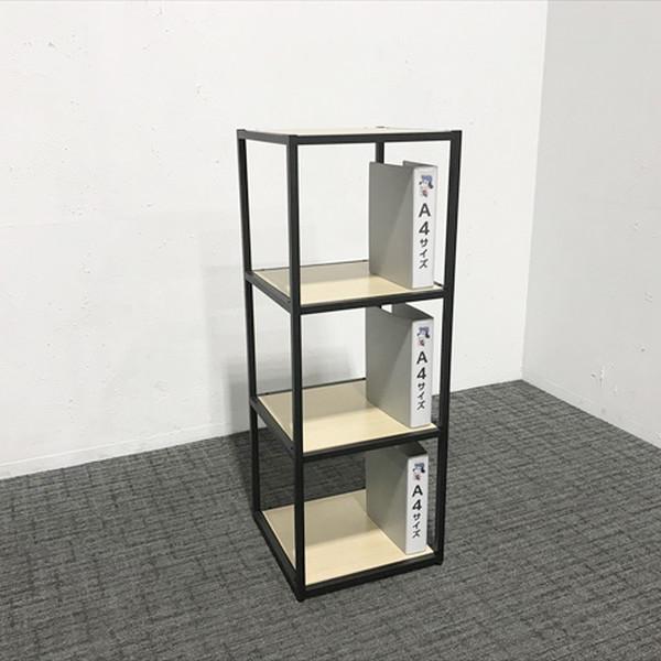 【未使用】アスプルンド 3段コーナーシェルフ オープン書庫 ブラック 木目調 コーナーラック H1200 展示品級 Sランク CO-874859S_2
