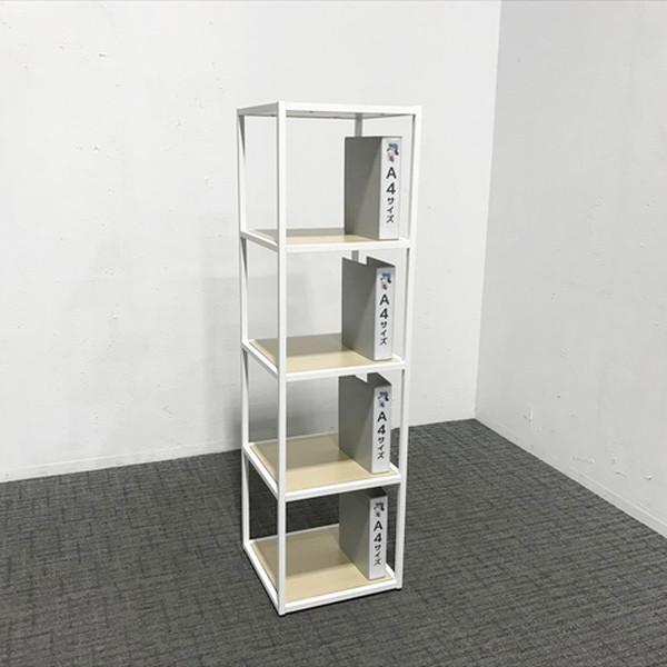 【未使用】アスプルンド 4段コーナーシェルフ オープン書庫 ホワイト 木目調 コーナーラック H1590 展示品級 Sランク CO-874860S_2