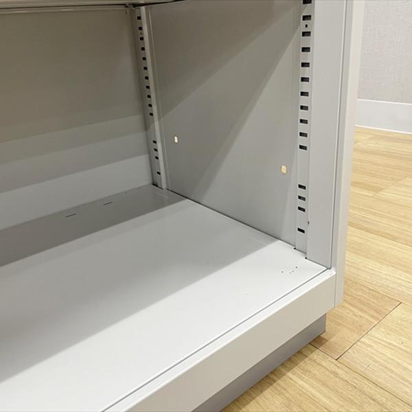イトーキ オープン書庫 ロング シンライン スチールキャビネット W900 グレー 中古 CO-879481Bの画像