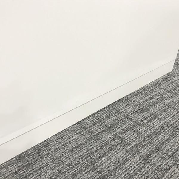 オカムラ 両開き書庫 レクトライン W900×D400×H1100 ライトスモーク 3段収納 ベース付 スチール書庫 中古 CR-869259Bの画像