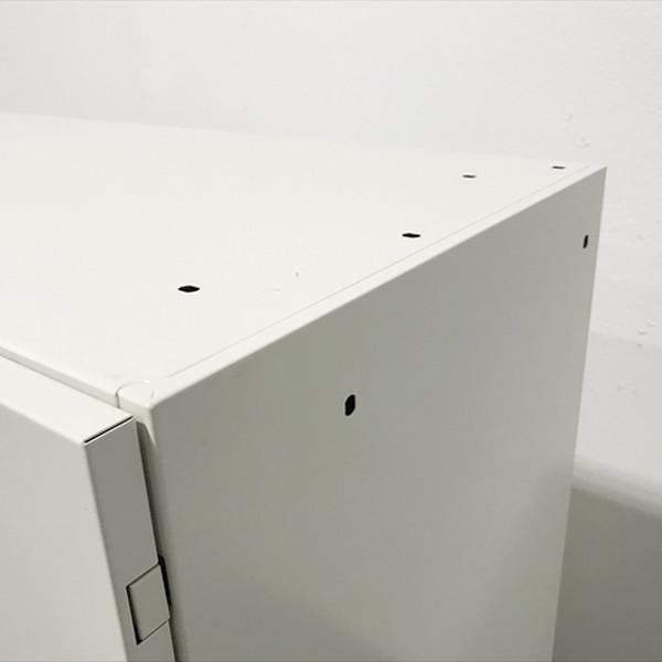 書庫 スチール 両開き書庫 プラス L6 ホワイト 中古 CR-872882Bの画像