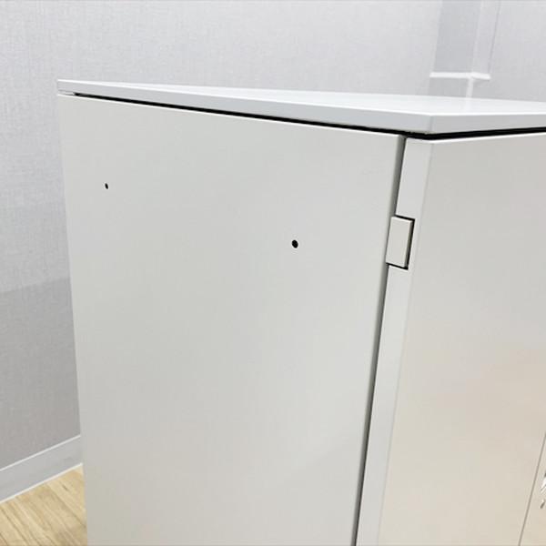 オカムラ 両開き書庫 レクトライン 天板付 スチールキャビネット W900 D500 グレー 中古 CR-879960B_6