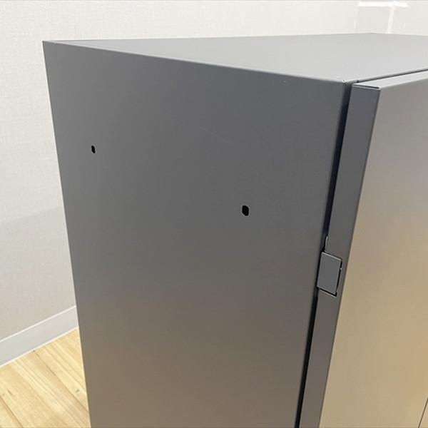 イトーキ 両開き書庫 エスキャビネット ダイヤル式 鍵作成不可 W900 H1100 スチールキャビネット ブラック 中古 CR-880849Bの画像