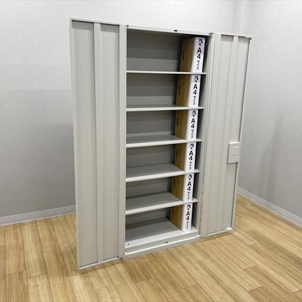 両開き書庫 ロング レクトライン 4B318Y Z13 オカムラ  中古 CR-881272Bの画像