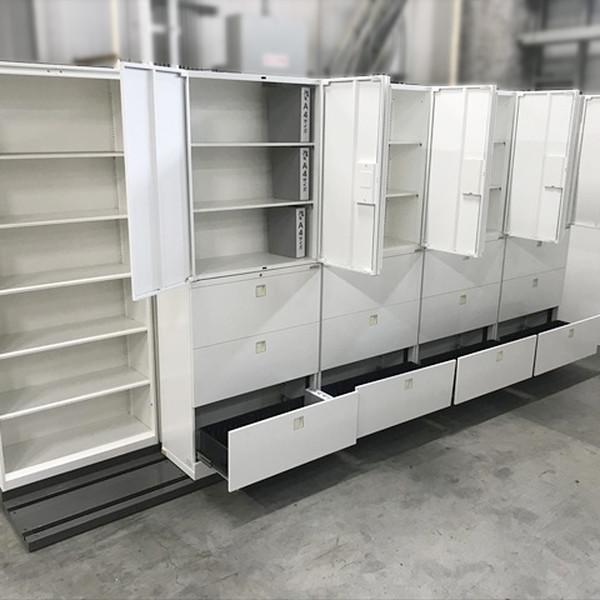 コクヨ キャビネットスライド式扉 グレー 中古 汚れ有り 88×120×40cm