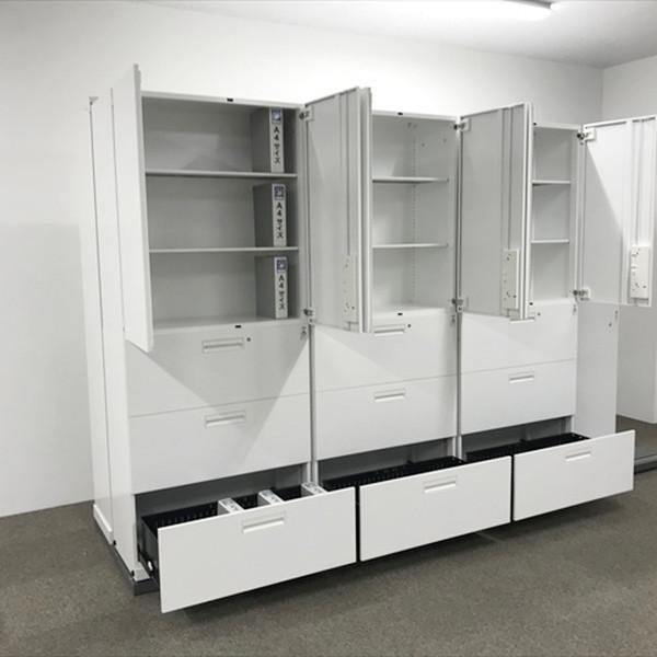 KOKUYO（コクヨ） スライドキャビネット 2列4連 エディア スチール