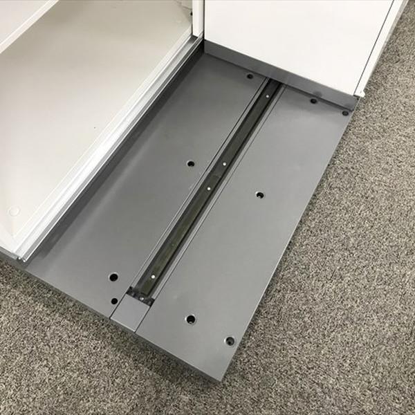 生興 スライドキャビネット 2列4連 クウォール スチールキャビネット ホワイト 中古 CS-880307B_4