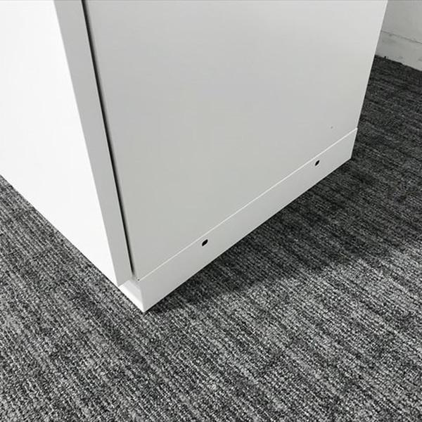 イトーキ シンライン 上下書庫セット 両開き＆3段ラテラル ホワイトW W900×D450×H2140 キャビネット THIN LINE 中古 CU-870993Bの画像