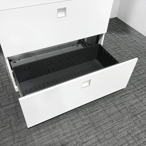 オカムラ（okamura） キャビネット ラテラル 両開き 書庫 上下セット