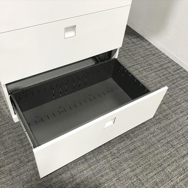 オカムラ（okamura） レクトライン 上下書庫 両開き書庫 4段ラテラル