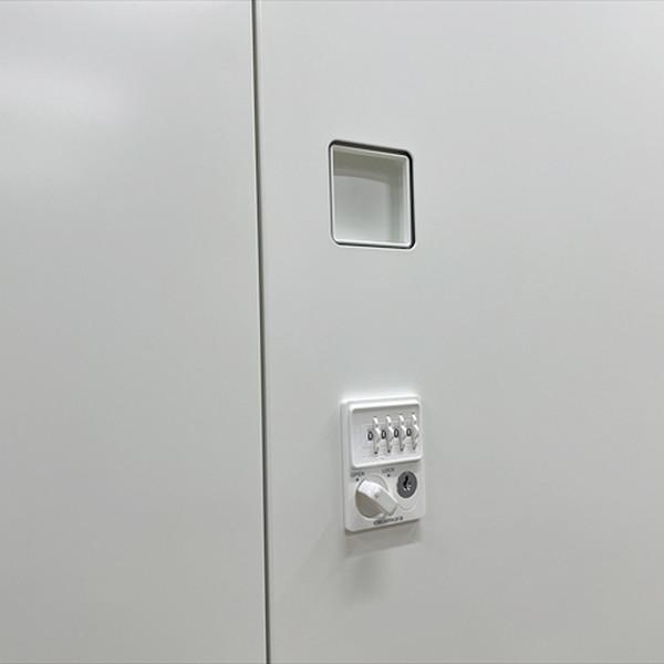 オカムラ（okamura） 両開き書庫 上下セット 連結型 レクトライン 鍵