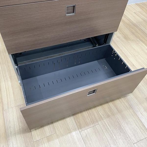 オカムラ（okamura） スチールキャビネット 3段ラテラル 両開き 上下 