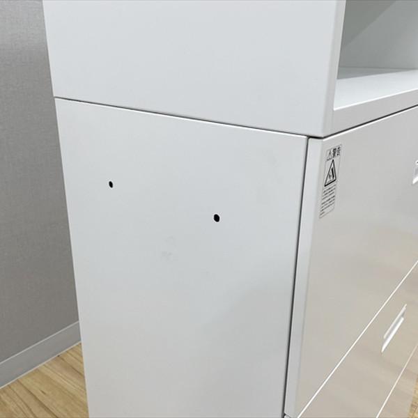 ナイキ 3段ラテラルオープン 上下セット CW スチールキャビネット ホワイト 中古 CU-881018Bの画像