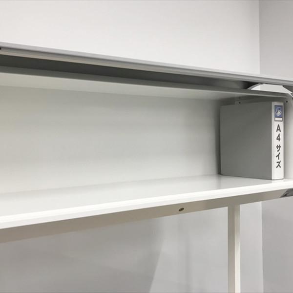 オカムラ オフィスデスク 平デスク プロステージクレスト 本棚付き ネオウッドライト 中古 DH-865299B_2