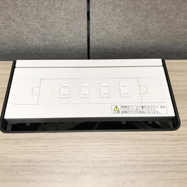 イトーキ 平デスク 個別ブース アドサイト 引出し無 照明付 オフィスデスク W1270 エクリュベージュ 中古 DH-878260B_2